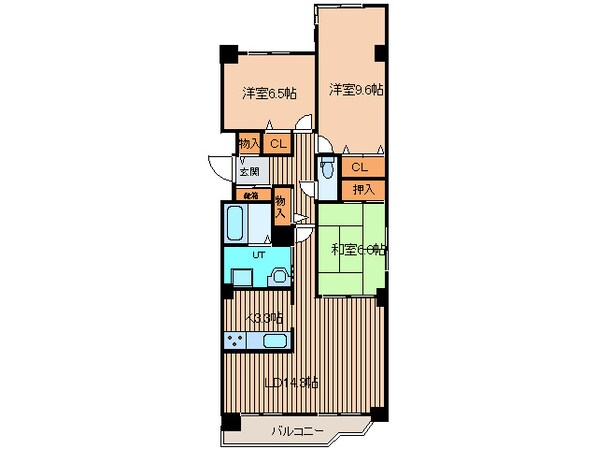 ﾛｲﾔﾙｼｬﾄ-新琴似Ｂｺ-ﾄ(301)の物件間取画像